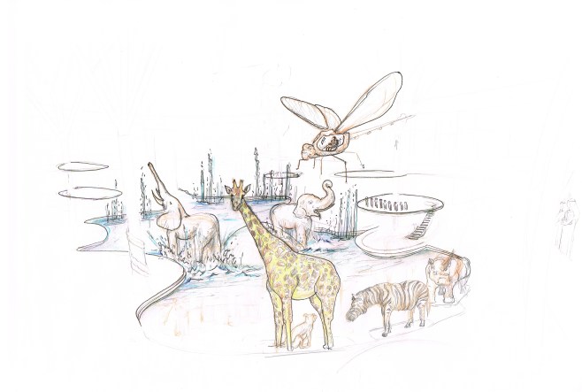 Scenography with animals