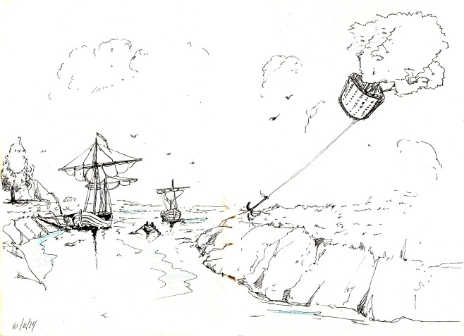 sketch scenography Christopher Columbus